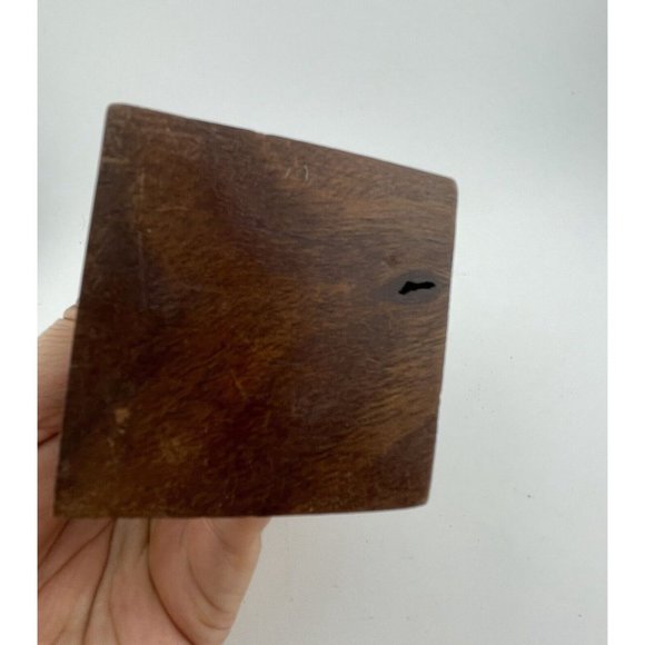 Wooden Eye Glasses Holder Stand Hand Carved Desk Organizer Shape Of Nose 6 Inch - Picture 5 of 9